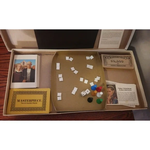 Masterpiece Art Auction Board Game Vintage 1970 Parker Brothers - Picture 7 of 9